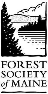 logo shows a pine tree in front of a lake with org name below