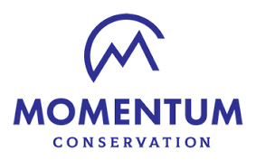 Mountain scene with organization name below